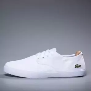 lacoste straightset baskets toile blanche